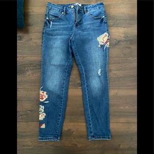 Royalty embroidered jeans Size 8